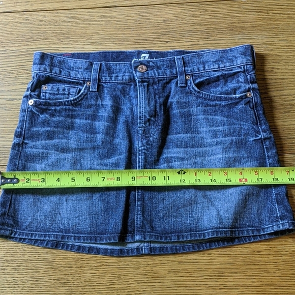 7 for All Mankind Denim Skirt sz 28 - Picture 11 of 12